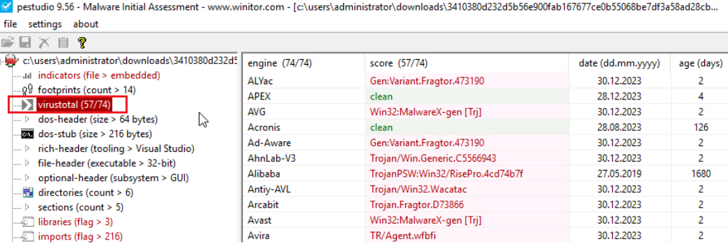 Finding Malware by Performing Static Analysis with PeStudio – Ali Rodoplu